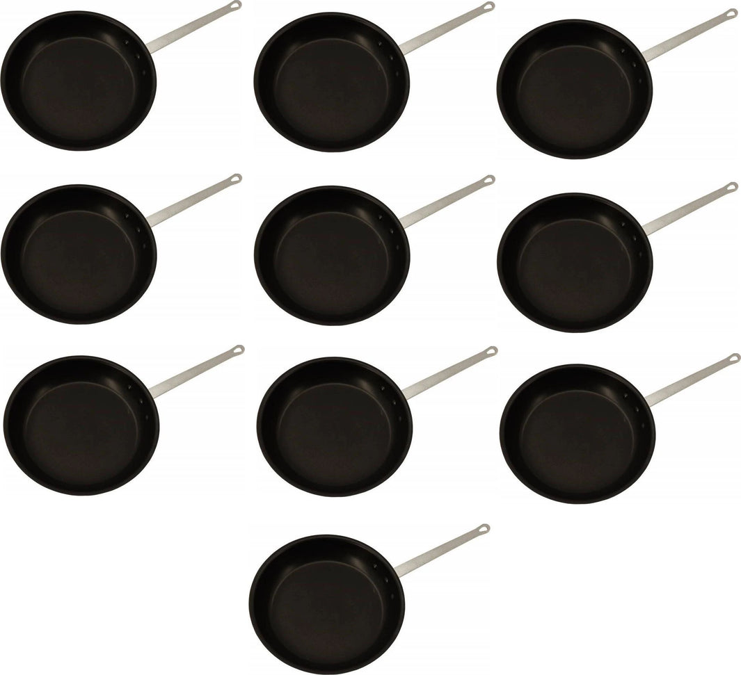 Omcan - 8" Eclipse Finish Commercial Grade Aluminum Fry Pan, Pack of 10 - 43335