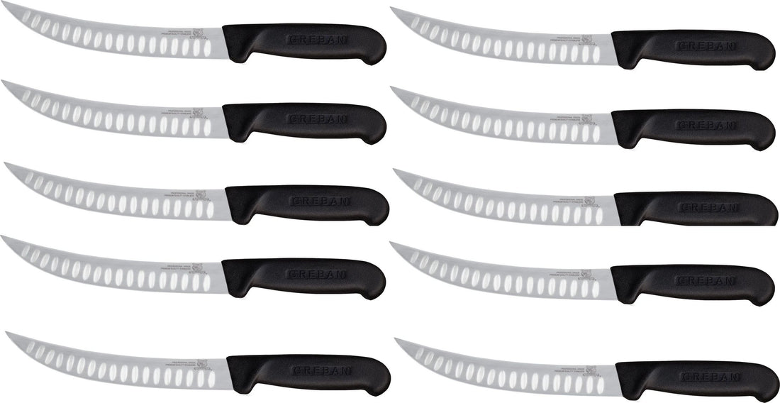 Omcan - 8” Greban G-Edge Breaking Knife, Pack of 10 - 12356
