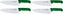 Omcan - 8” Green Super Fiber Handle Medium Cook's Knife, Pack of 3 - 23875