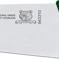 Omcan - 8” Green Super Fiber Handle Medium Cook's Knife, Pack of 4 - 23875