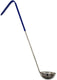 Omcan - 8 Oz One-Piece Stainless Steel Ladle with Blue Handle, Pack of 20 - 80766