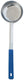 Omcan - 8 Oz One-Piece Stainless Steel Perforated Portion Control Spoon with Blue Handle, Pack of 35 - 80786
