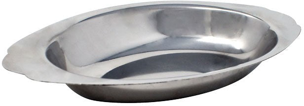 Omcan - 8 Oz Stainless Steel Au Gratin Oval Dish, Pack of 40 - 80796