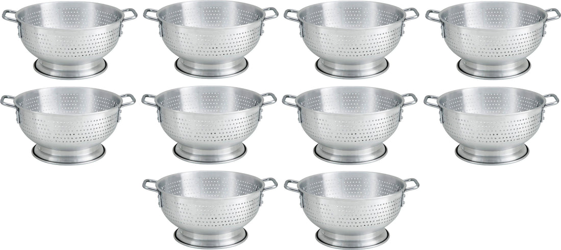 Omcan - 8 QT Aluminum Colander (7.6 L), Pack of 4 - 80404