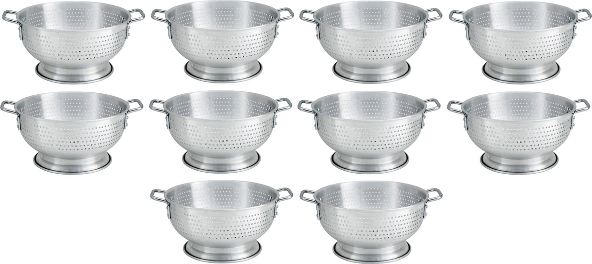 Omcan - 8 QT Aluminum Colander (7.6 L), Pack of 4 - 80404