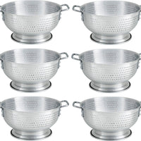 Omcan - 8 QT Aluminum Colander (7.6 L), Pack of 4 - 80404