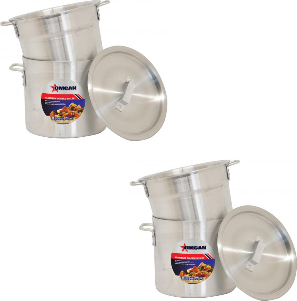 Omcan - 8 QT Aluminum Double Boiler, Pack of 2 - 43438