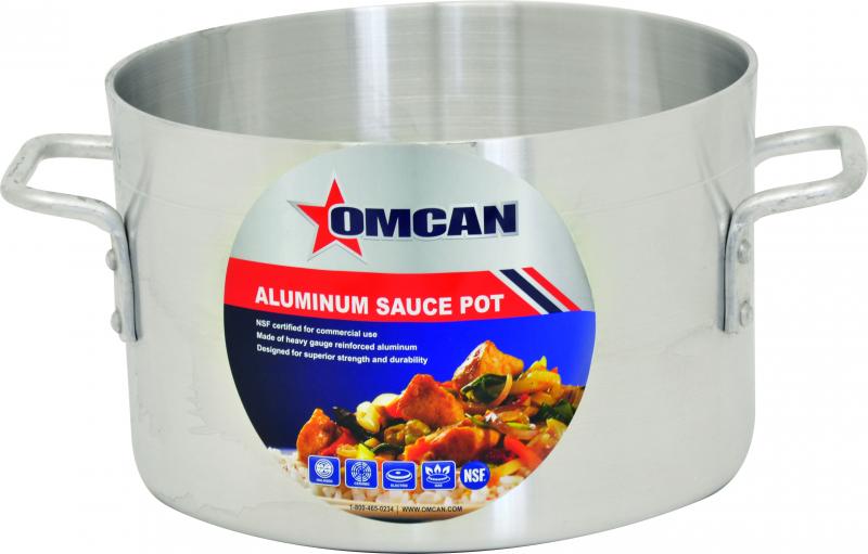 Omcan - 8 QT Aluminum Sauce Pot, Pack of 3 - 43390