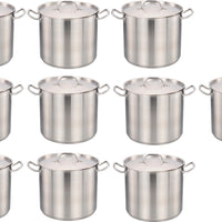 Omcan - 8 QT Commercial Grade Aluminum Stock Pot, Pack of 10 - 80463