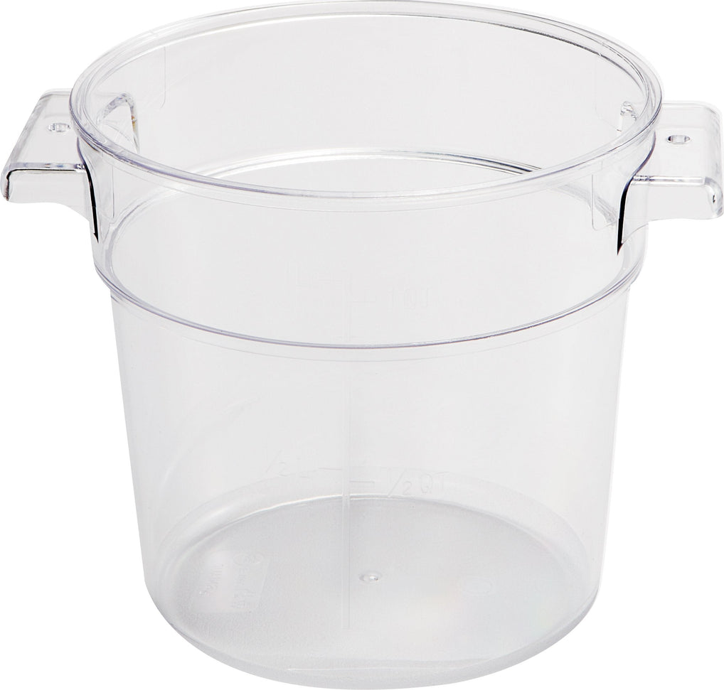 Omcan - 8 QT Polycarbonate Round Food Storage Container, Pack of 10 - 80175