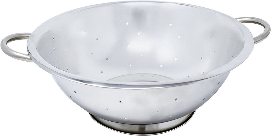 Omcan - 8 QT Stainless Steel Colander with Base and Handles, Pack of 10 - 80740