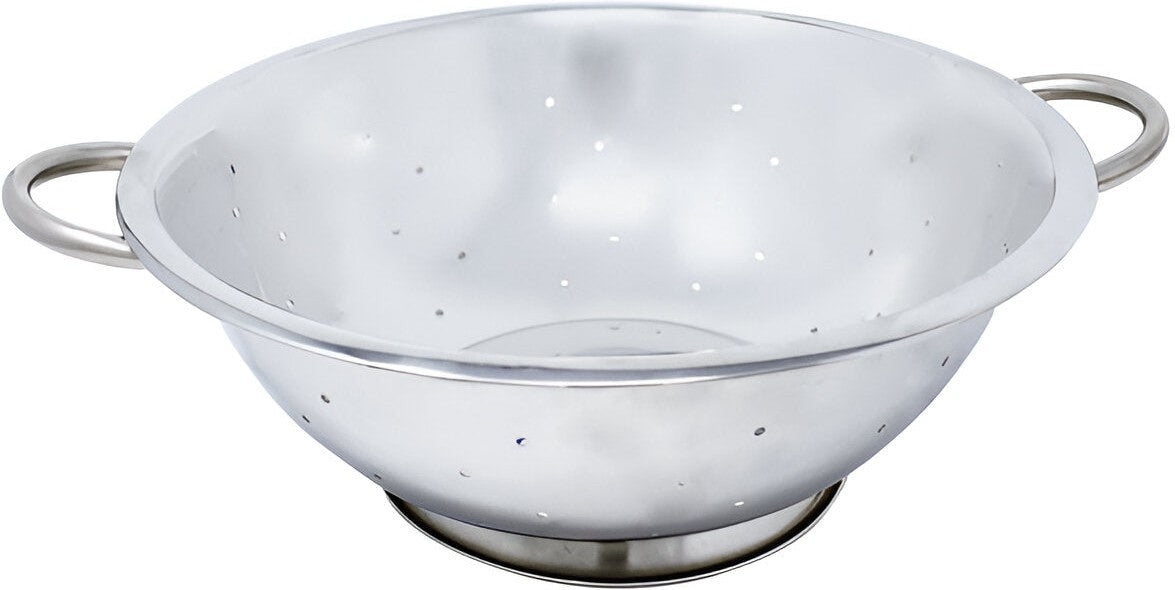Omcan - 8 QT Stainless Steel Colander with Base and Handles, Pack of 10 - 80740