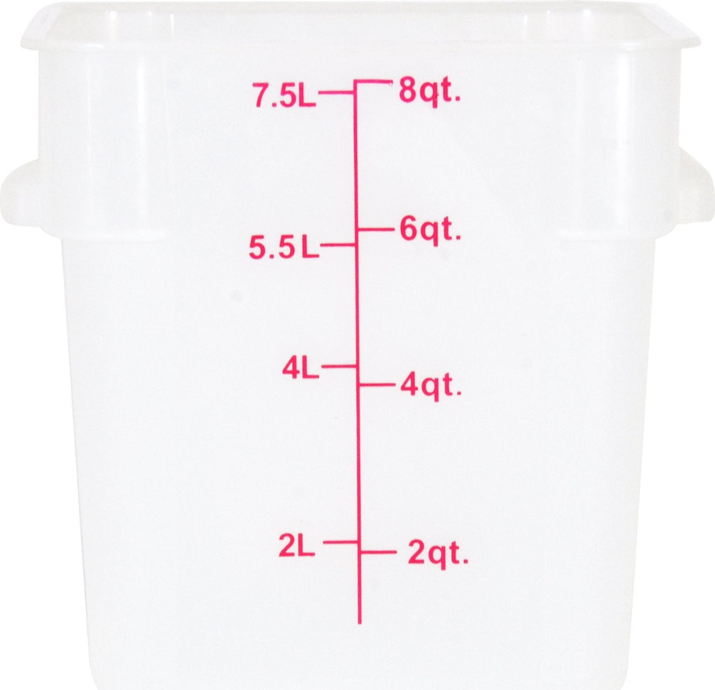 Omcan - 8 QT Translucent Square Food Storage Container, Pack of 20 - 80193