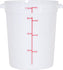 Omcan - 8 QT White Polypropylene Round Food Storage Container, Pack of 20 - 80210