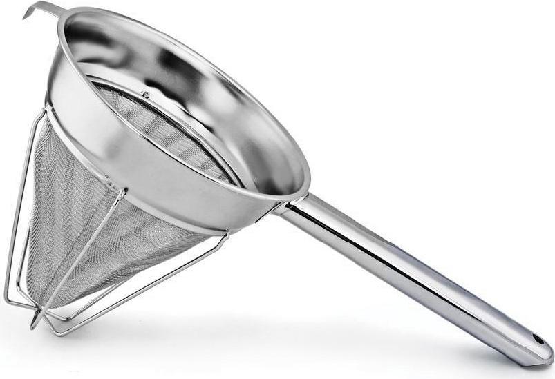 Omcan - 8” Reinforced Extra Fine Mesh Bouillon Strainer, Pack of 3 - 80126