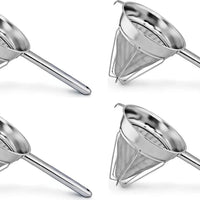 Omcan - 8” Reinforced Extra Fine Mesh Bouillon Strainer, Pack of 4 - 80126