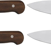 Omcan - 8” Rosewood Handle Medium Cook's Knife, Pack of 3 - 17634