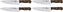 Omcan - 8” Rosewood Handle Medium Cook's Knife, Pack of 3 - 17634