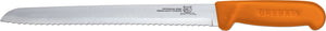Omcan - 8” Slicer Knife with Narrow R-Wave Blade & Orange Handle, 10/cs - 12630