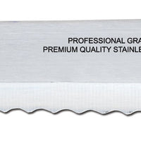 Omcan - 8” Slicer Knife with Narrow R-Wave Blade & Orange Handle, Pack of 10 - 12630