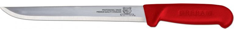 Omcan - 8" Straight Blade Fillet Knife with Red Handle, Pack of 10 - 11851