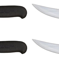 Omcan - 8” Victoria USA Breaking Knife with Black Super Fiber Handle, Pack of 5 - 16856
