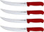 Omcan - 8” Victoria USA Breaking Knife with Red Super Fiber Handle, Pack of 4 - 23892