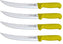 Omcan - 8” Victoria USA Breaking Knife with Yellow Super Fiber Handle, Pack of 4 - 23893