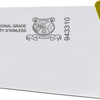 Omcan - 8” Yellow Super Fiber Handle Medium Cook's Knife, Pack of 4 - 23877