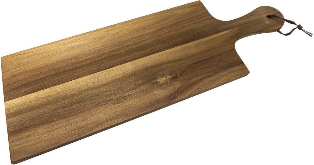 Omcan - 8" x 17" Acacia Wood Pizza, Flatbread and Charcuterie Wooden Serving Board With Oil Treatment, Pack of 10 - 81065