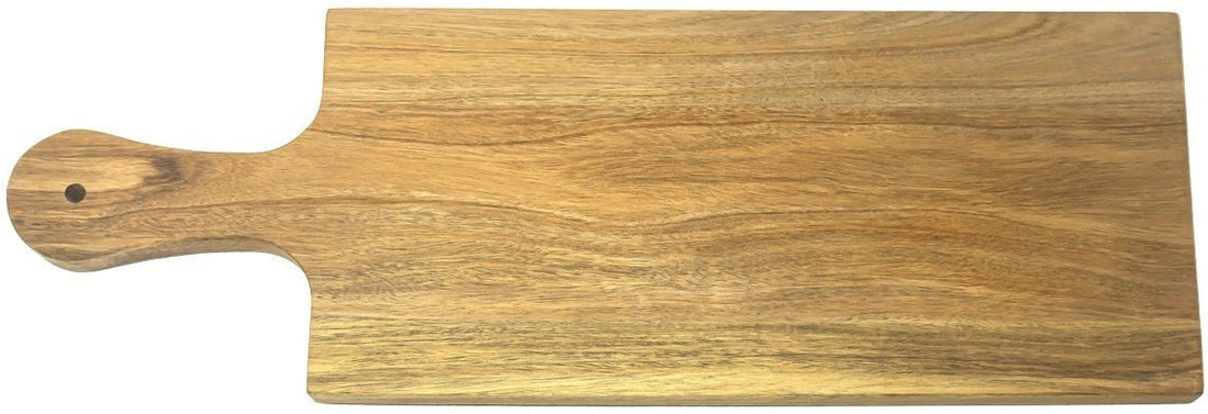 Omcan - 8" x 17" Acacia Wood Pizza, Flatbread and Charcuterie Wooden Serving Board With Oil Treatment, Pack of 10 - 81065