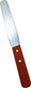 Omcan - 8” x 1.25” Stainless Steel Bakery Spatula with Wood Handle, Pack of 30 - 80002