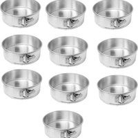 Omcan - 8" x 3" Aluminium Springform Cake Pan, Pack of 10 - 81105