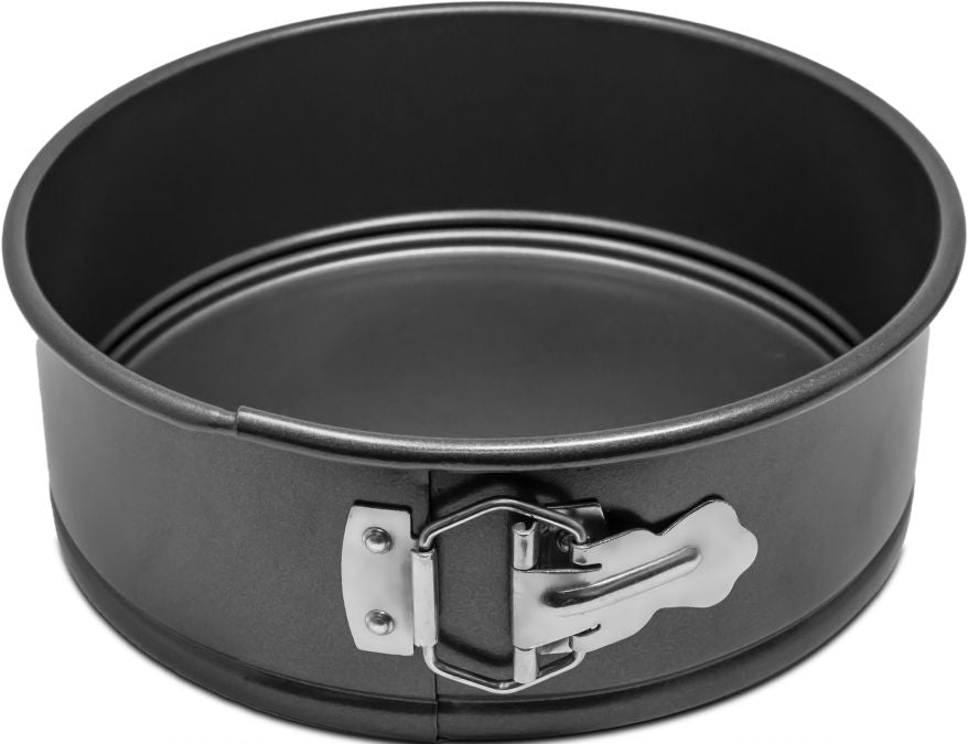 Omcan - 8″ x 3″ Aluminized Steel Non-Stick Springform Cake Pan, Pack of 5 - 81110