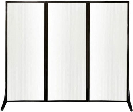 Omcan - 8'4" x 6'8" White Polycarbonate Quick-Wall (Sliding) With Portable Partition - 46779