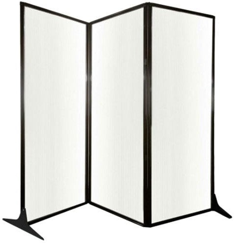 Omcan - 8'4" x 6'8" White Polycarbonate Quick-Wall (Sliding) With Portable Partition - 46779
