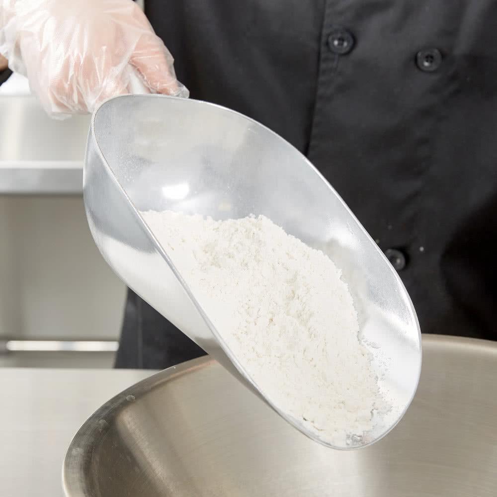 Omcan - 85 oz Aluminum Scoop with Round Bottom, Pack of 5 - 27684
