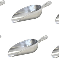 Omcan - 85 oz Aluminum Scoop with Round Bottom, Pack of 5 - 27684