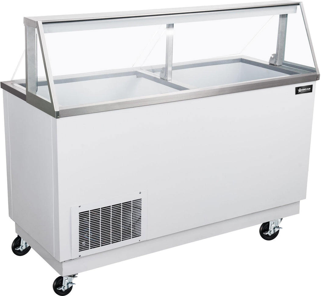 Omcan - 89” Ice Cream Dipping Display with Sneeze Guard - 50122