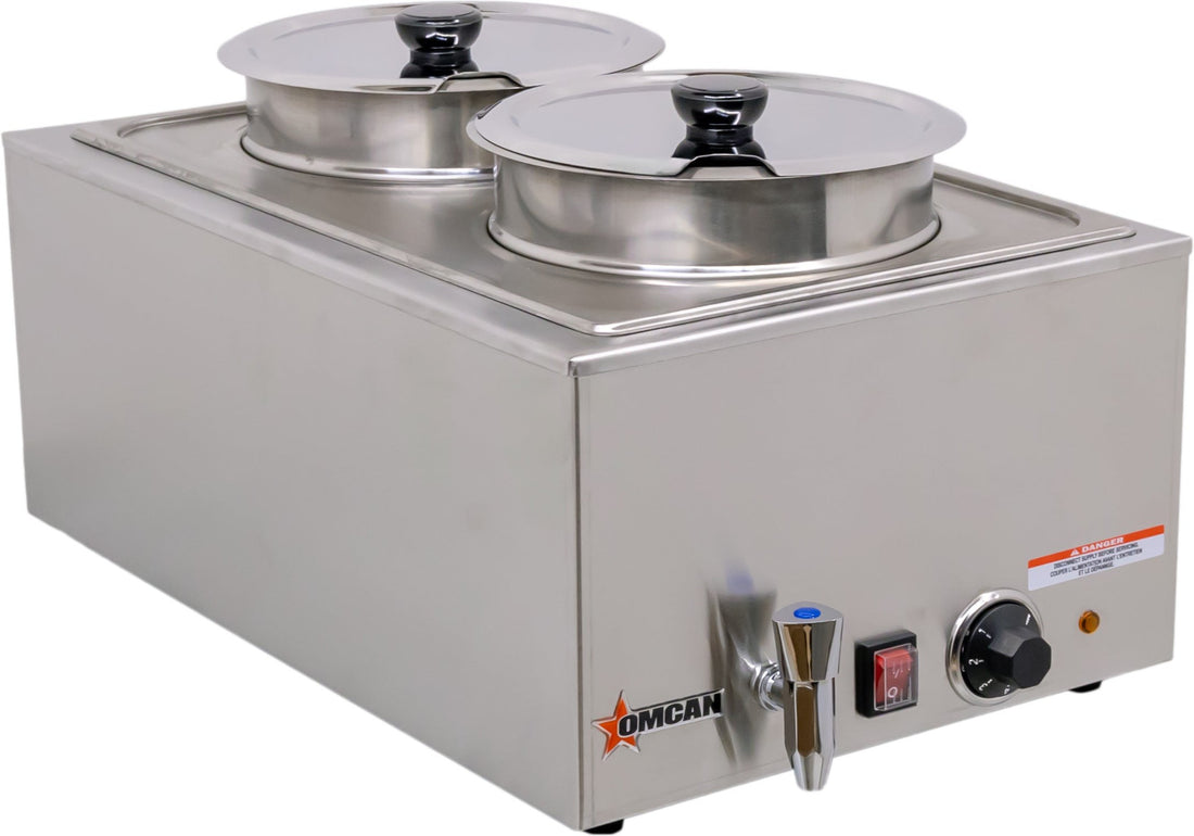 Omcan - 8L Two Chamber Food Warmer - FW-CN-0016