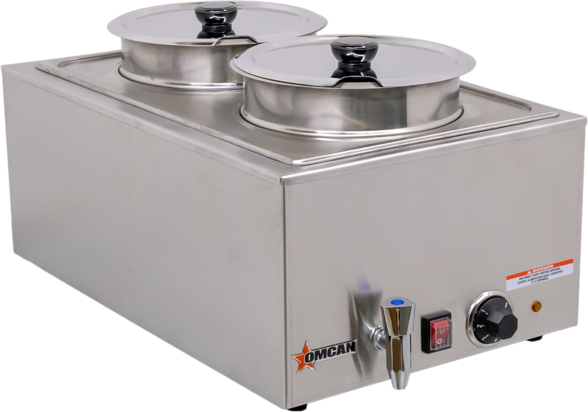 Omcan - 8L Two Chamber Food Warmer - FW-CN-0016
