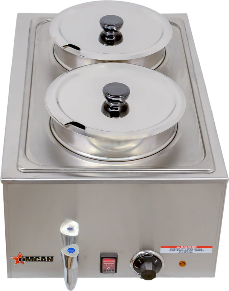 Omcan - 8L Two Chamber Food Warmer - FW-CN-0016