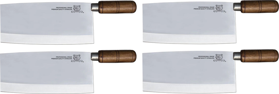 Omcan - 8.5" Chinese Style Cleaver with Wood Handle, Pack of 5 - 10556