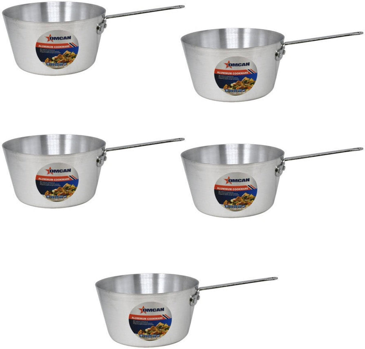 Omcan - 8.5 QT Aluminium Sauce Pan, Pack of 3 - 43348