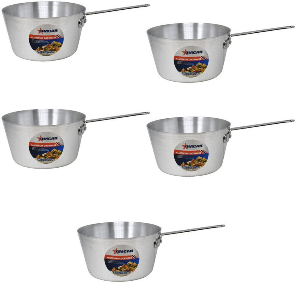 Omcan - 8.5 QT Aluminium Sauce Pan, Pack of 5 - 43348