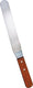 Omcan - 8.5” x 1.5” Offset Spatula with Stainless Steel Blade & Wood Handle, Pack of 30 - 80145