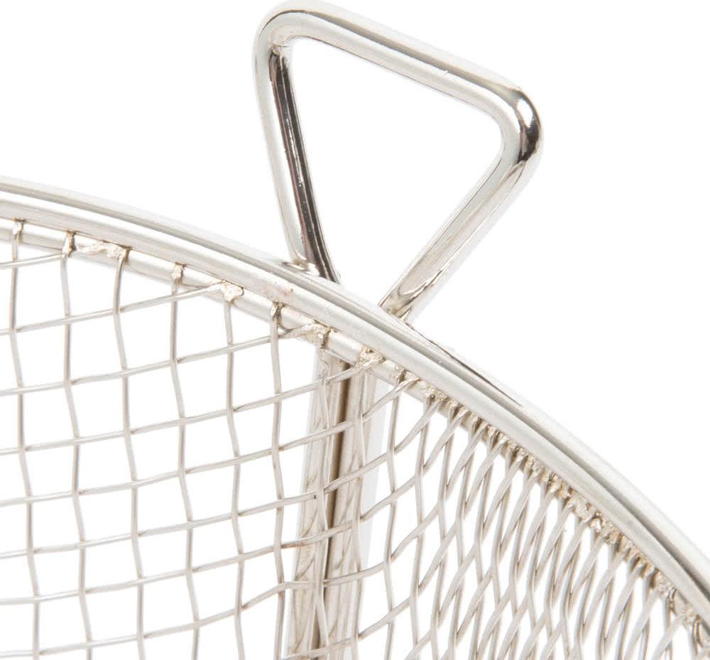 Omcan - 8.5" x 4.25" #6 Mesh Round Wire Fry Basket (216 x 108 mm), Pack of 10 - 80380