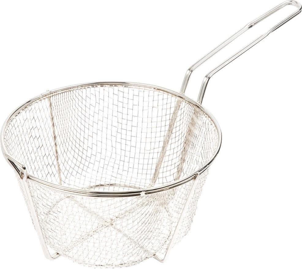 Omcan - 8.5" x 4.25" #6 Mesh Round Wire Fry Basket (216 x 108 mm), Pack of 10 - 80380