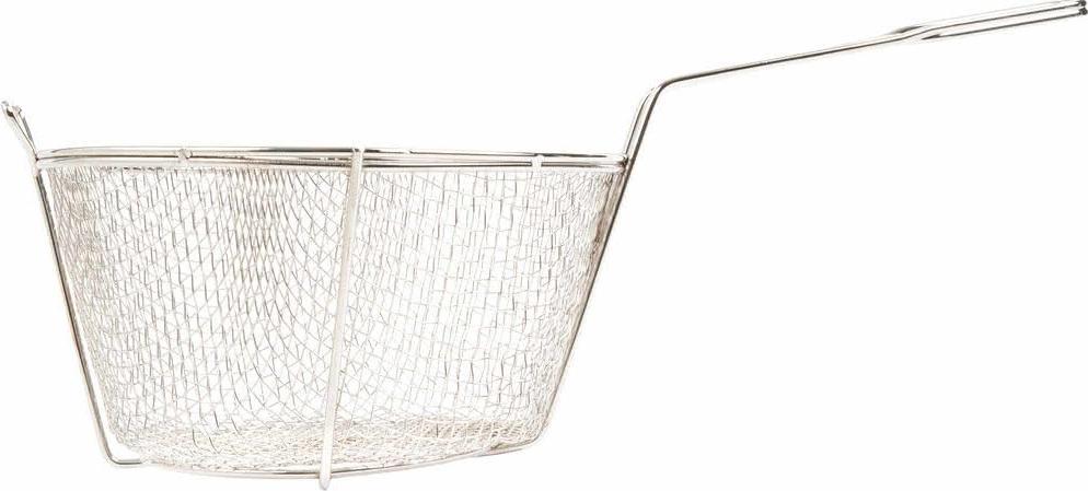 Omcan - 8.5" x 4.25" #6 Mesh Round Wire Fry Basket (216 x 108 mm), Pack of 15 - 80380