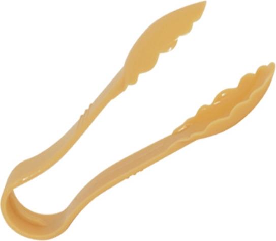 Omcan - 9” Beige Polycarbonate Scallop Tong, Pack of 50 - 80153